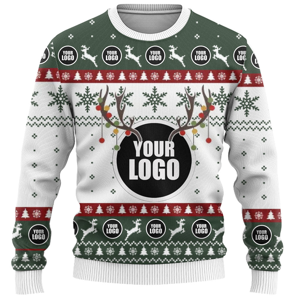 DYI Logo Or Face Ugly Christmas Sweater 4